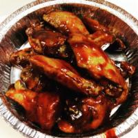BBQ Wings · Fresh crunchy  wings with ranch or blue cheese dressing