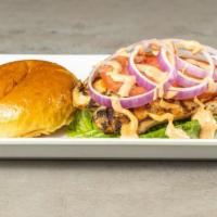 Grilled Chicken Sandwich · Freshly grilled boneless chicken breast served with a southwestern aioli, lettuce, tomato an...