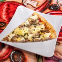 The Boss Favorite Pizza · Ricotta, meatballs, fresh garlic, basil, mozzarella, sauce and olive oil.