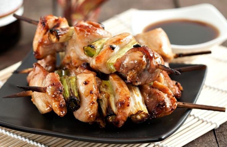 Yakitori · Two skewers grilled skewered chicken and pepper with teriyaki sauce. 