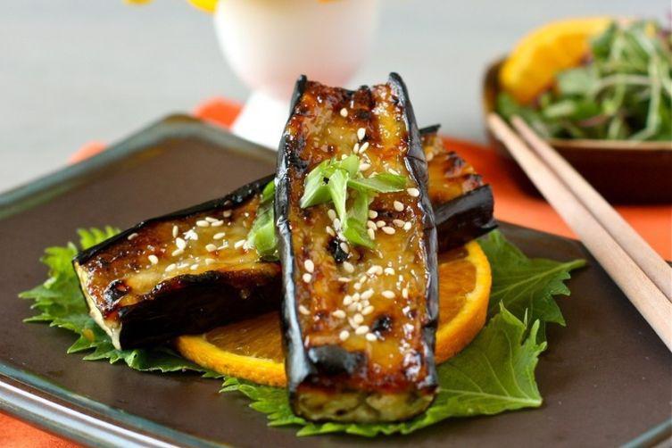 Miso Eggplant · Grilled eggplant with chef special miso sauce.