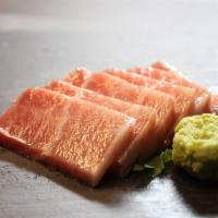 Tuna toro (belly fat) sashimi (5 pieces) served with Daikon (white carrots) · Toro (toh-roh) is the term for the fatty part of the tuna, found in the belly portion of the...