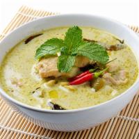 Green Curry · Served with miso soup or salad and rice. 