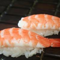 Shrimp · 1 pc for sushi, 1 pc for sashimi