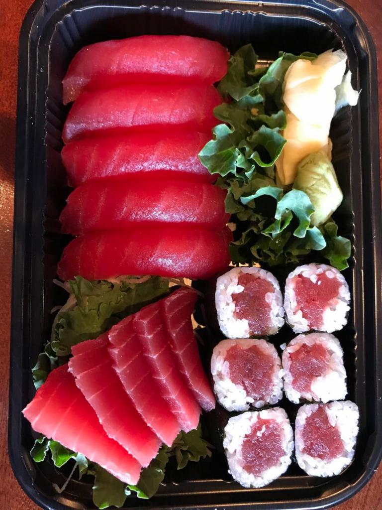 Tuna Lover · 5 tuna sashimi, 5 tuna sushi and a tuna roll
