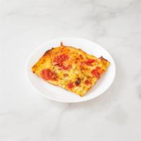 Grandma Pizza · Square 12 slices. Fresh homemade sauce, garlic, basil and mozzarella.