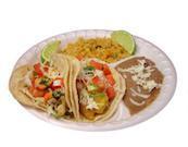 Tacos · Served in soft corn or our tortilla. Topped with your choice of meat, lettuce, tomato.