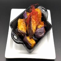 Stir-Fried Eggplant · Sliced eggplant brushed with Japanese style sweet-savory garlic mirin glaze.