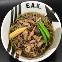 Umami Mushroom Ramen · VEGAN. Umami dashi broth (konbu and shiitake), spinach noodles, shoyu tare, shiitake, maitak...
