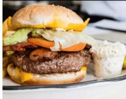 Southern Texas Burger · A char broiled beef burger with a fried egg on top with melted cheddar cheese.