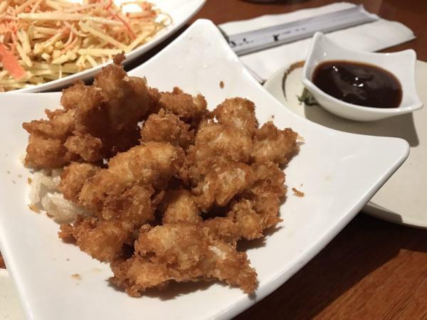 Tatsuta Age Appetizer · Deep fried seasoned chicken with tonkatsu sauce.