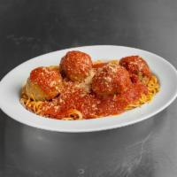 4 Meatball Pasta · Ball of seasoned meat.