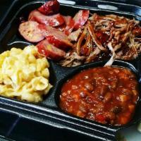 2 Meat Plate with 2 Homestyle Sides and a Roll or Cornbread · It comes with two of our slow-smoked meats and your choice of two of Star's famous homestyle...