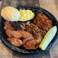 3 Meat Platter with 2 Homestyle Sides and a Roll or Cornbread · It comes with your choice of three of our smoked meats, your choice of two of Star's famous ...