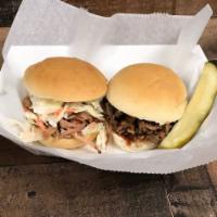 Pulled Pork Slider · Hungry for BBQ, but just need a little bite? Try either our pulled pork or chopped brisket s...