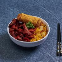 Boneless Ribs Dinne · Served with pork fried rice and egg roll. 