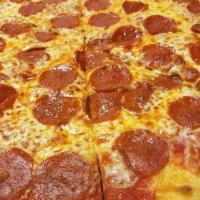 Pepperoni Pizza · Pepperoni and cheese.