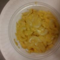 Macaroni and Cheese · Macaroni pasta in a cheese sauce.