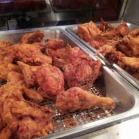 Fried Chicken Bucket · Poultry cooked in oil.