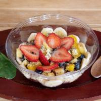 5. VIP Bowl · Acai berry,banana, mango, pineapple, chia seeds, hemp seeds bee pollen, yogi berries and gra...