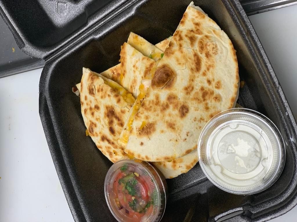 Quesadilla · Add chicken for an additional charge.