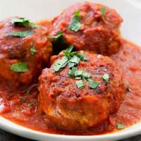 Meatballs in tomato sauce (6) · All beef meatballs in a rich tomato sauce