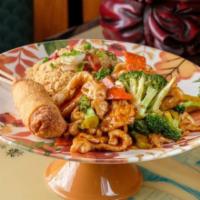 C14. Broccoli with Chicken Combo Platter · 