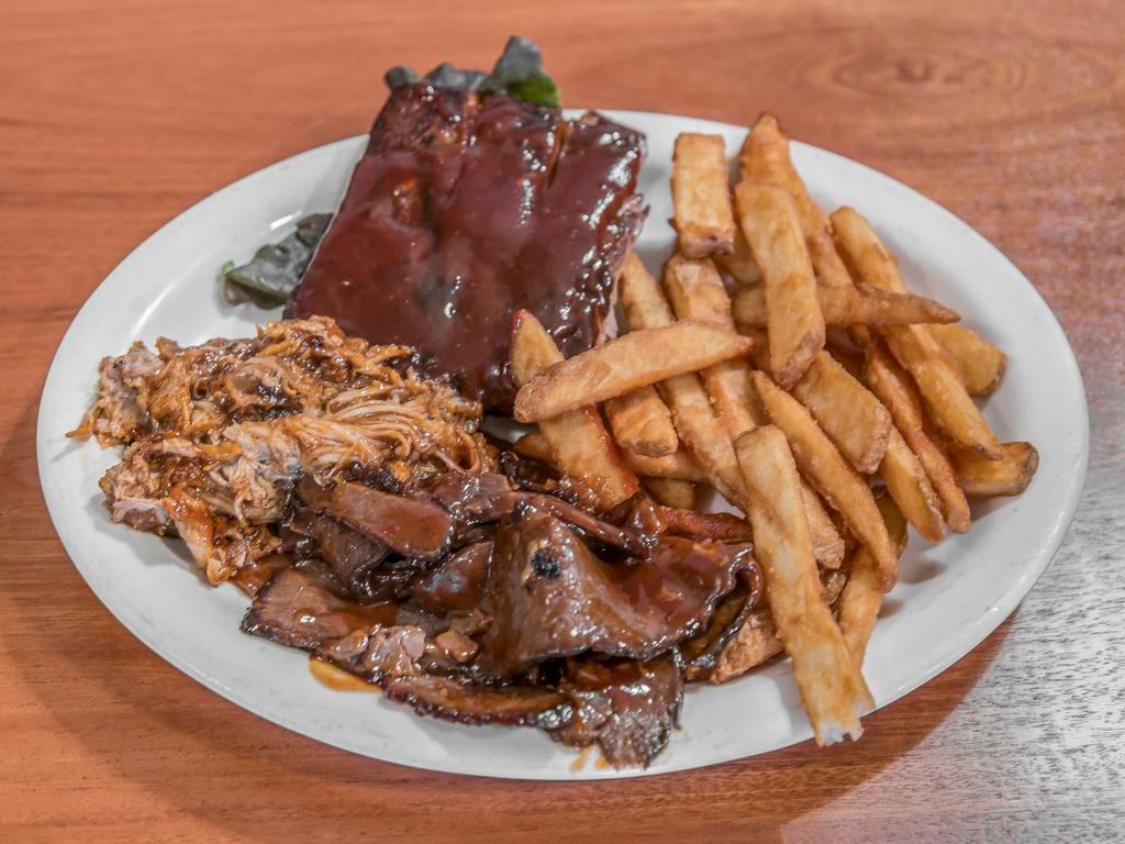 Combo 1 · 1/4 ribs and chicken.