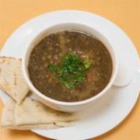 Persian Lentil Soup · Lentils, onions, garlic, and spices.