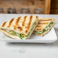 Egg White & Spinach Panini · 4 Egg Whites, and spinach served in a Toasted Panini.