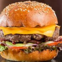 Classic Cheeseburger · 1/2 lb. sirloin beef burger with lettuce, tomato and American cheese. mayo, mustard, ketchup...