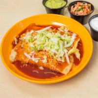 Set of 2 Cheese Enchiladas · Cheddar and Monterey Jack cheese, with lettuce and cheese.