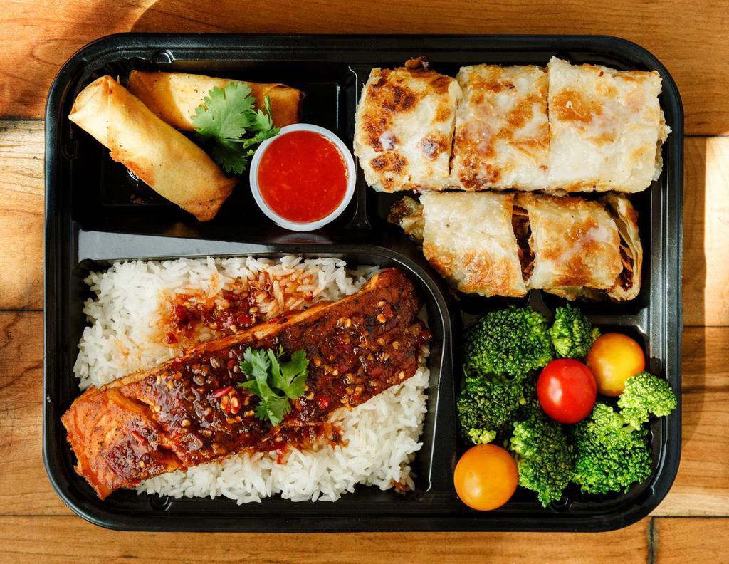 Tamarind Salmon Bento Box · 