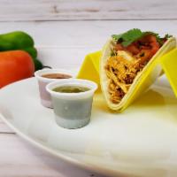 Original Taco · 1 taco with double corn or flour tortillas, 1 meat (ground beef, chicken or pork, onion, and...
