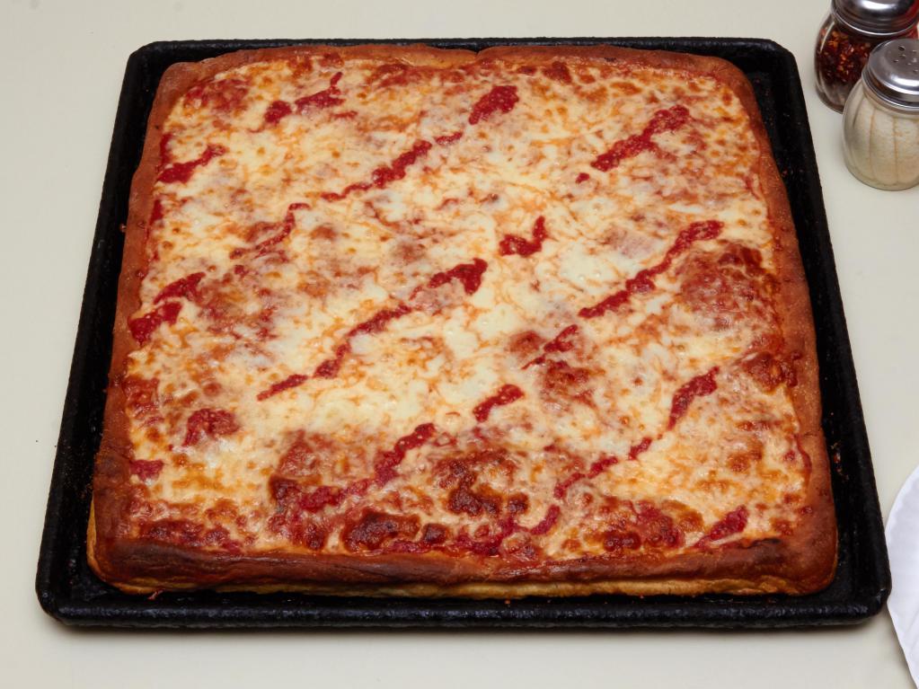 Sicilian Pizza · Thick, square style. 