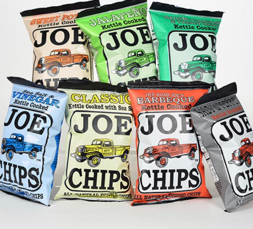 Joe Chips · Served with your choice of flavor.