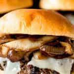House Burger · Onions, mushrooms, Swiss and a1 sauce. Served with fries.
