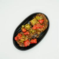 Garlic Eggplant · (All Dishes cooked with Extra virgin olive oil)