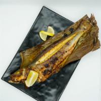 Whole  Bronzini Plater  · Comes with one side
(All Dishes cooked with Extra virgin olive oil)