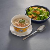 Bowl of Soup and Salad · 