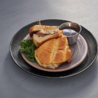 French Dip · on french roll roast beef and provolone cheese with au juis to dip