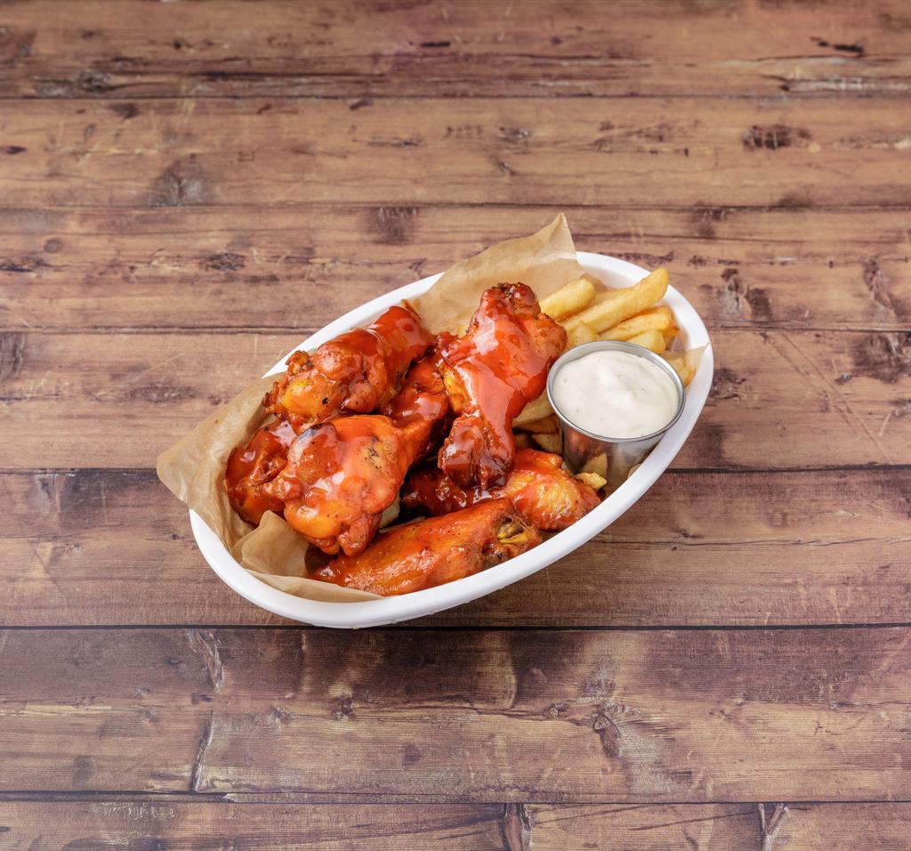 1. Buffalo Wings · 7 pieces. Hot, BBQ, mild or plain. 