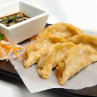 5 Piece Potsticker · Wrapped chicken and vegetables (steamed or pan fried) in wonton skin and served with our hom...