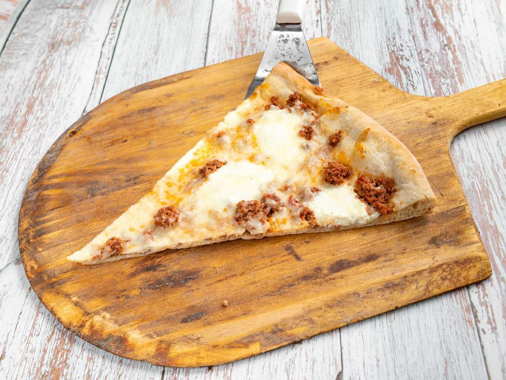 Lasagna Slice · Ground Beef, with Ricotta Cheese and Mozzarella Cheese.