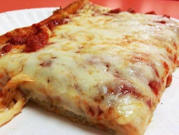 Sicilian Slice · Sicilian thick, square pie topped with sauce and cheese.