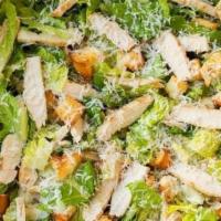 (SMALL)Caesar Salad/W CHICKEN ·  served with either GRILL CHICKEN OR CHICKEN CUTLET- Romaine Lettuce, croutons, parmigiana c...