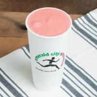 Guava Sunrise · Gluten-free. Guava, orange, strawberry, raspberry, and whey protein. Can be made vegan by su...