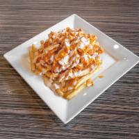 Buffalo Chicken Fries · French Fries topped with Buffalo chicken tossed in sauce of your choice, drizzled in Chipotl...