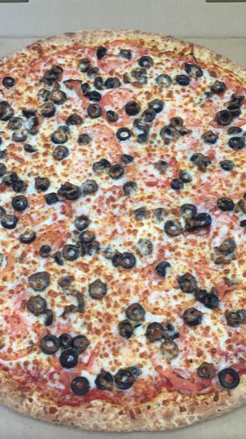 Combination Pizza  · Pepperoni, bell pepper, onion, mushroom, black olives, tomato, and sausage.