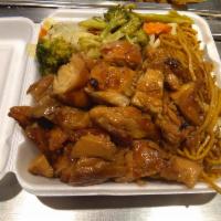 Any 1 Meat and 2 Sides Combo · One Choice of Chicken from the entrees menu, plus two sides choices of rice, noodle, etc. fr...